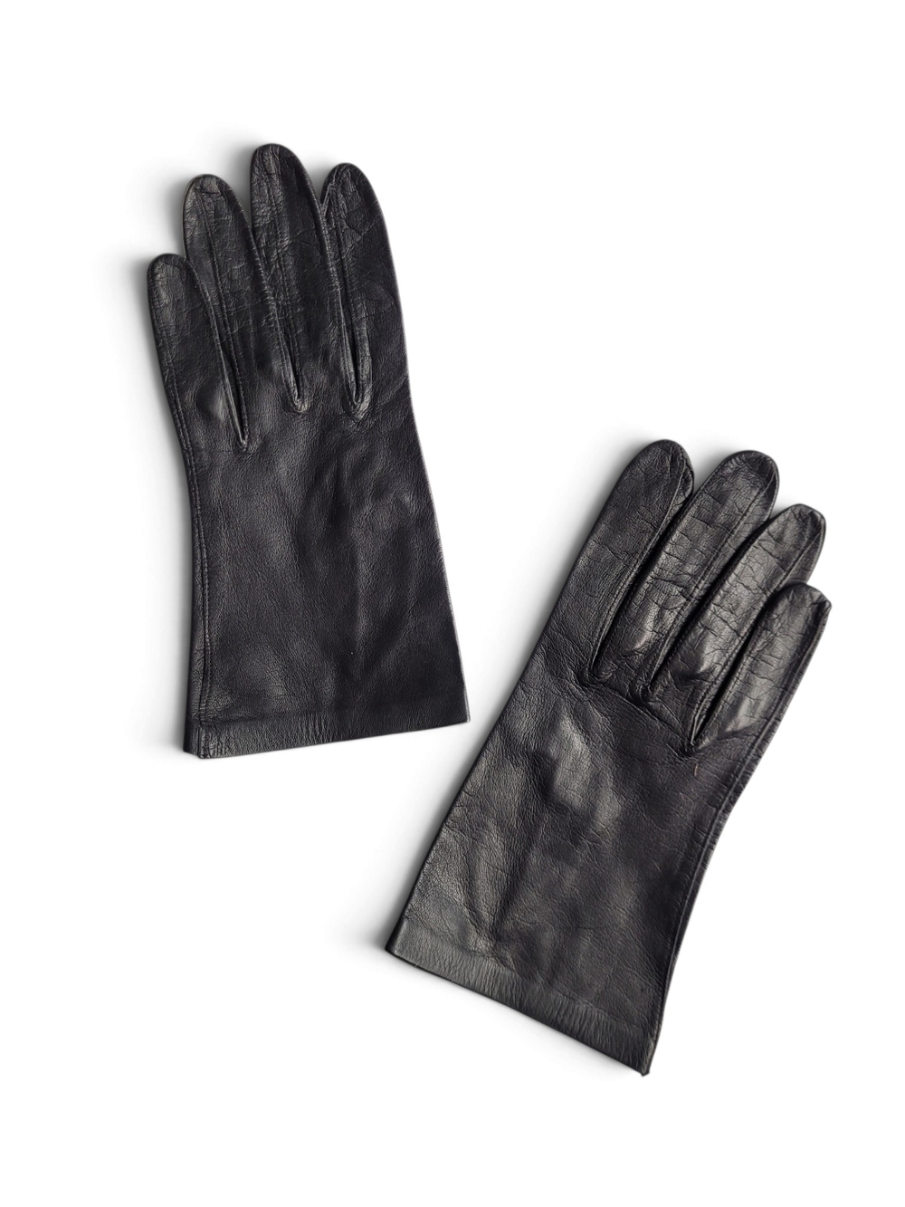 Vintage Black Kid Leather Women's Gloves